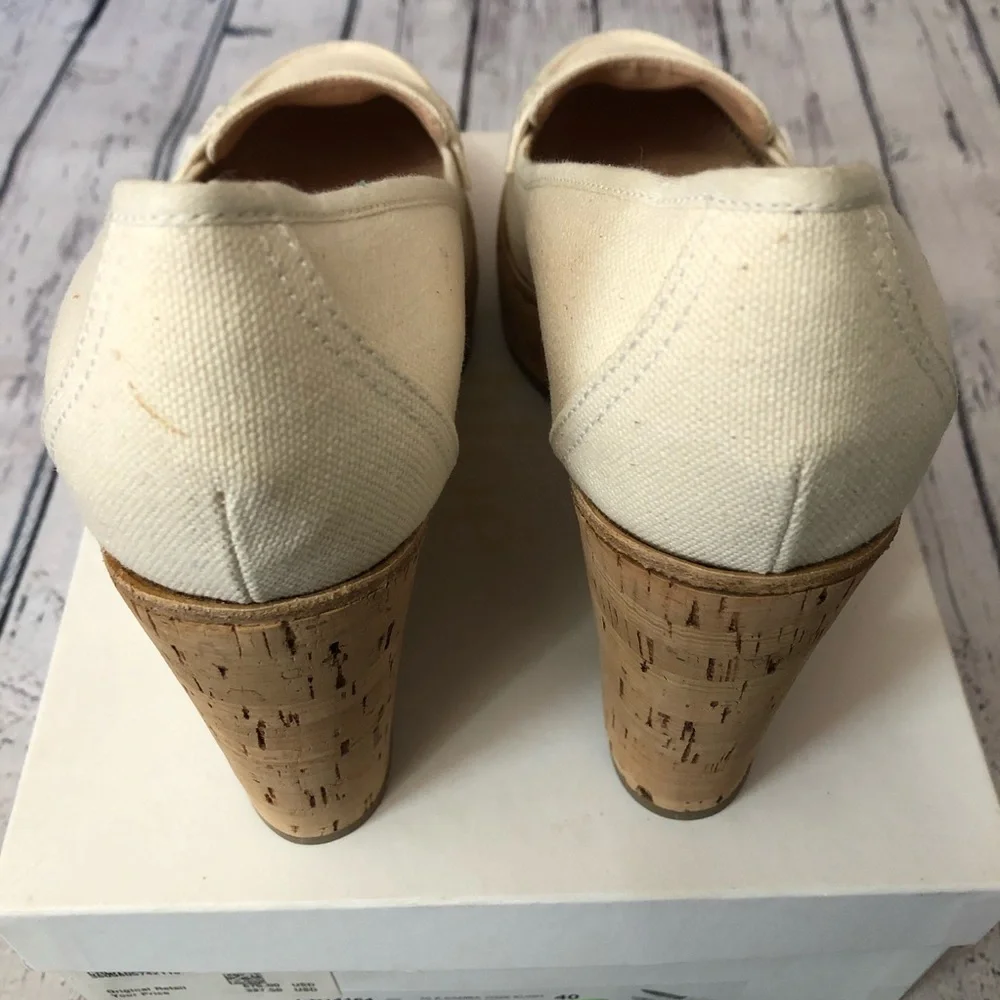 Chloe platform penny loafer wedges